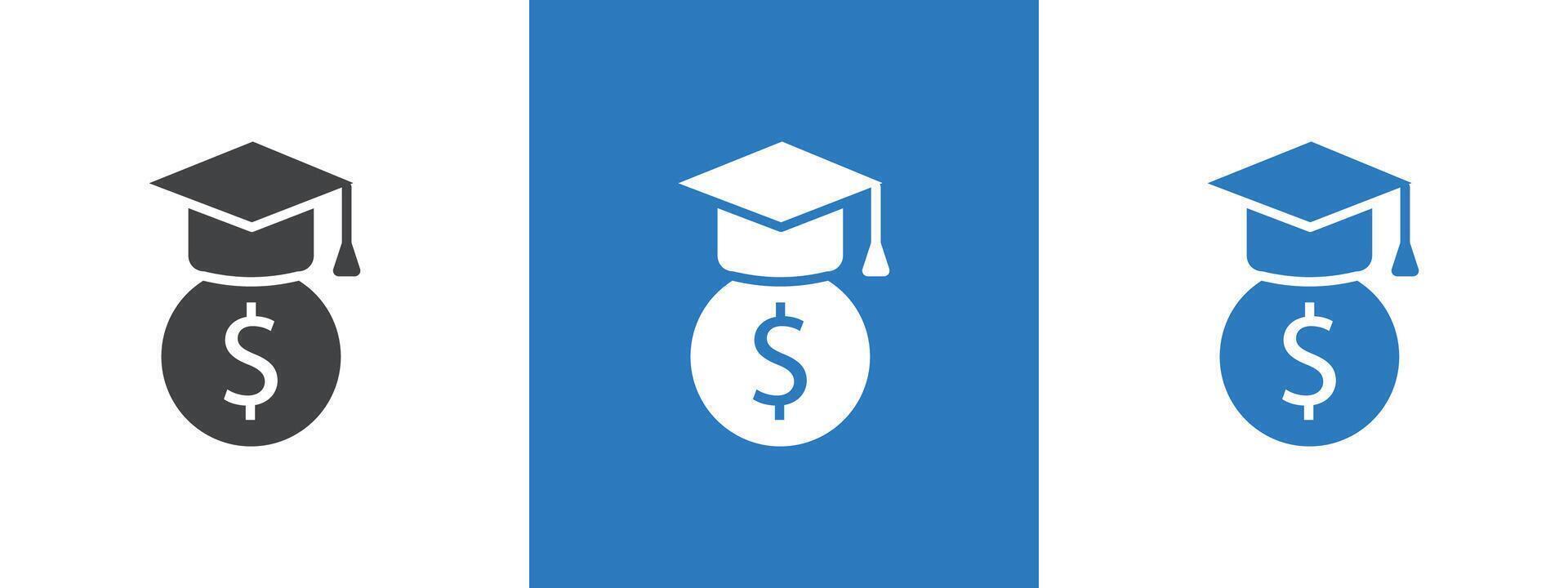 Scholarship icon thin line illustration vector