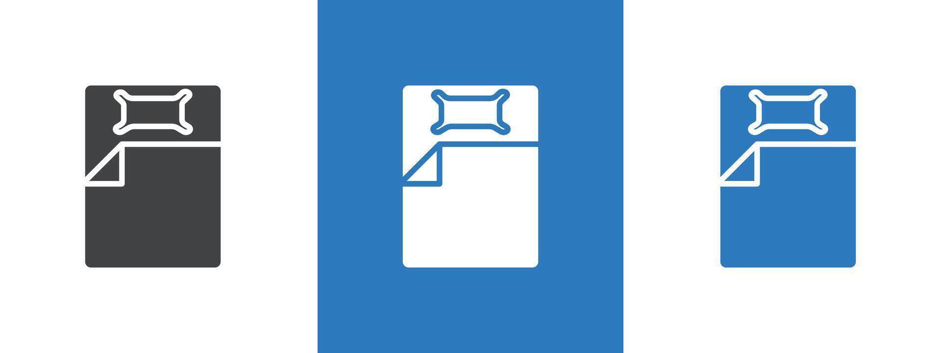 Single bed icon thin line illustration vector