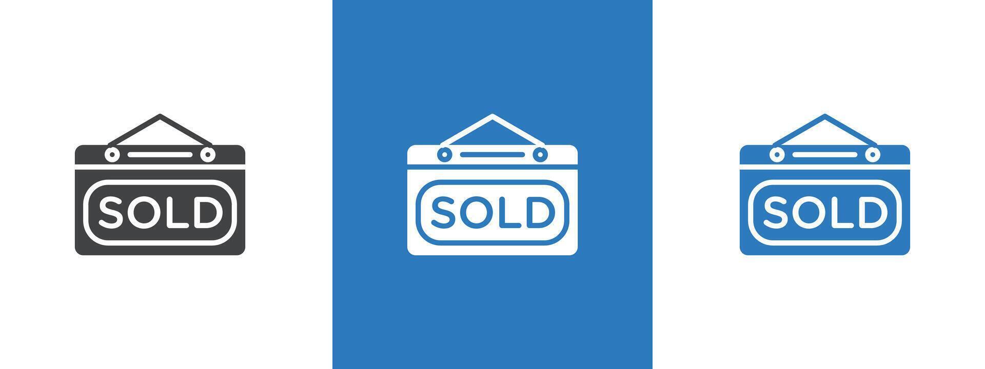 Sold icon thin line illustration vector