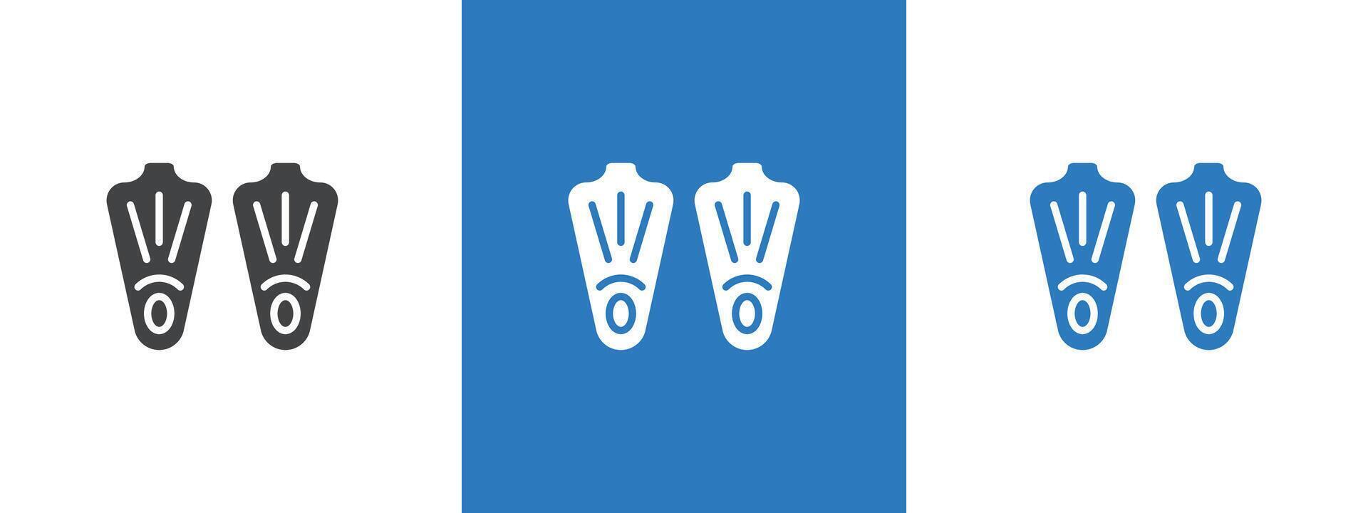 Swimming flippers icon thin line illustration vector