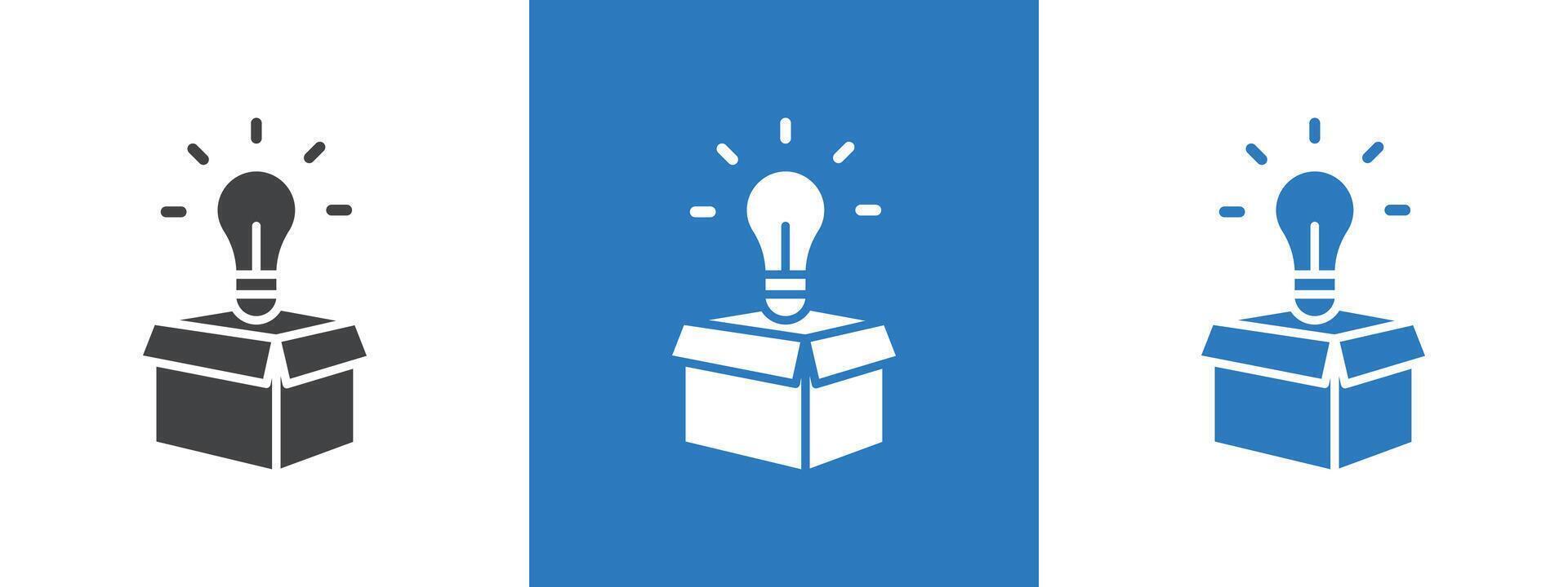 Think out of box idea icon thin line illustration vector