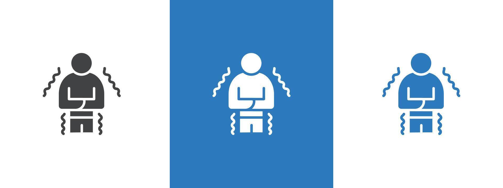 Trembling icon thin line illustration vector