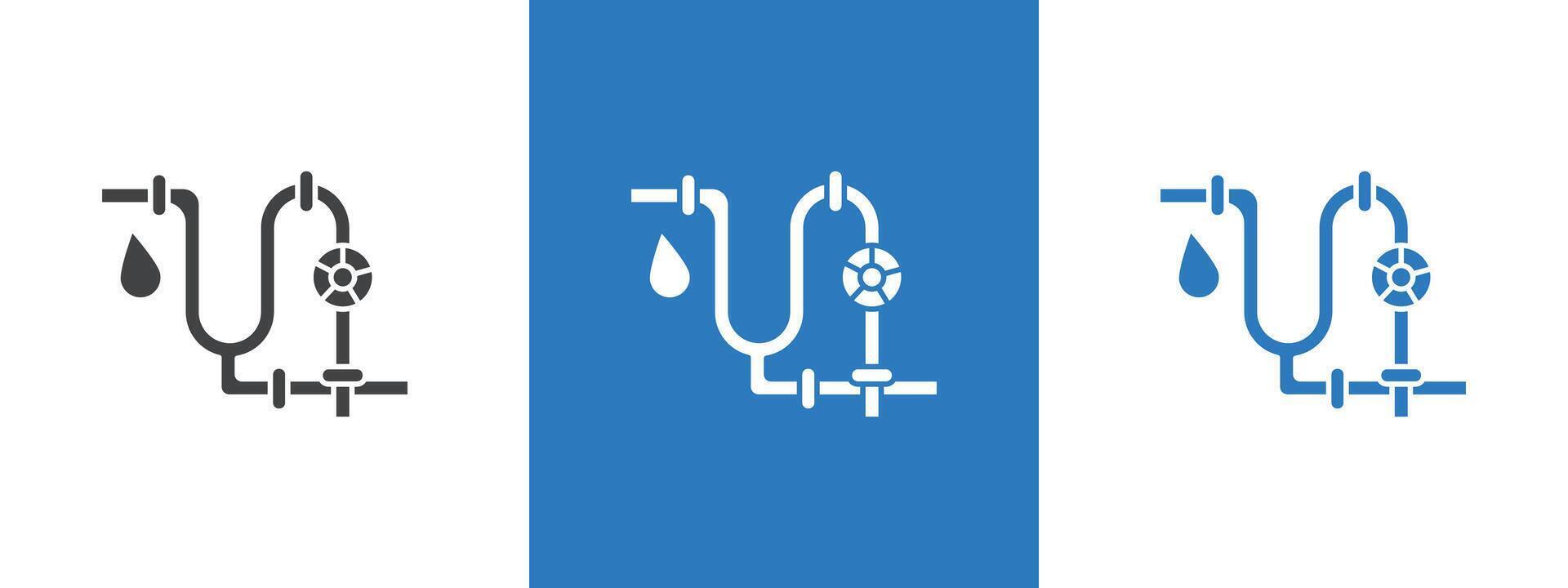 Water supply drain icon thin line illustration vector
