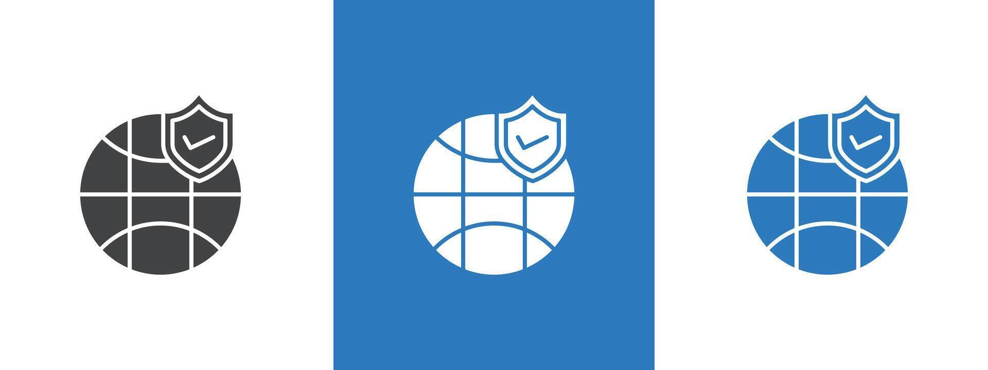Web Security icon thin line illustration vector