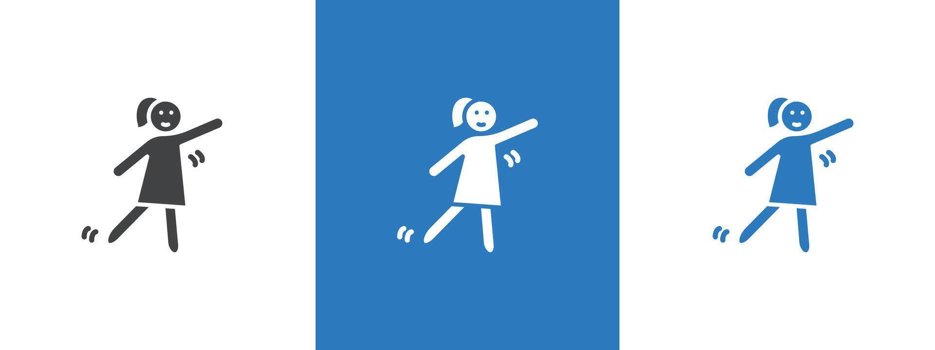 woman dancing icon thin line illustration vector