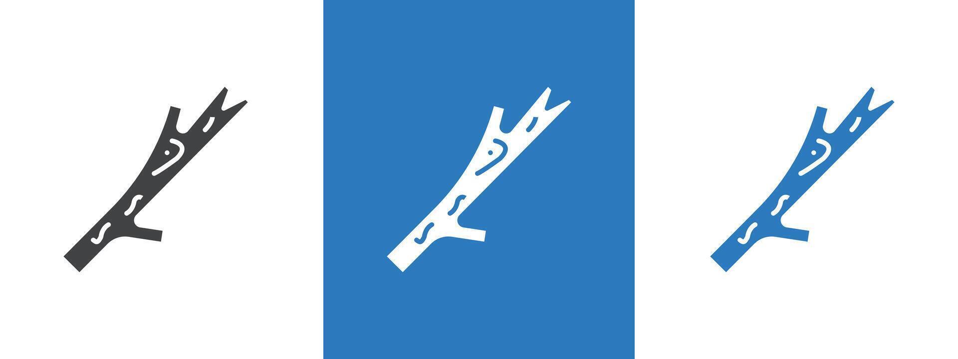 wood branch icon thin line illustration vector