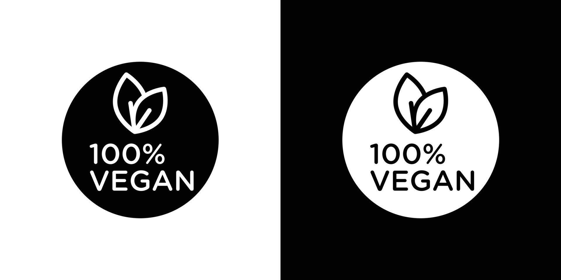 100 vegan icon linear logo isolated vector