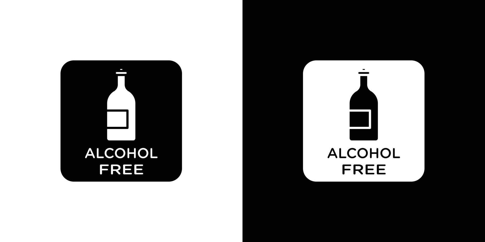 Alcohol free icon linear logo isolated vector