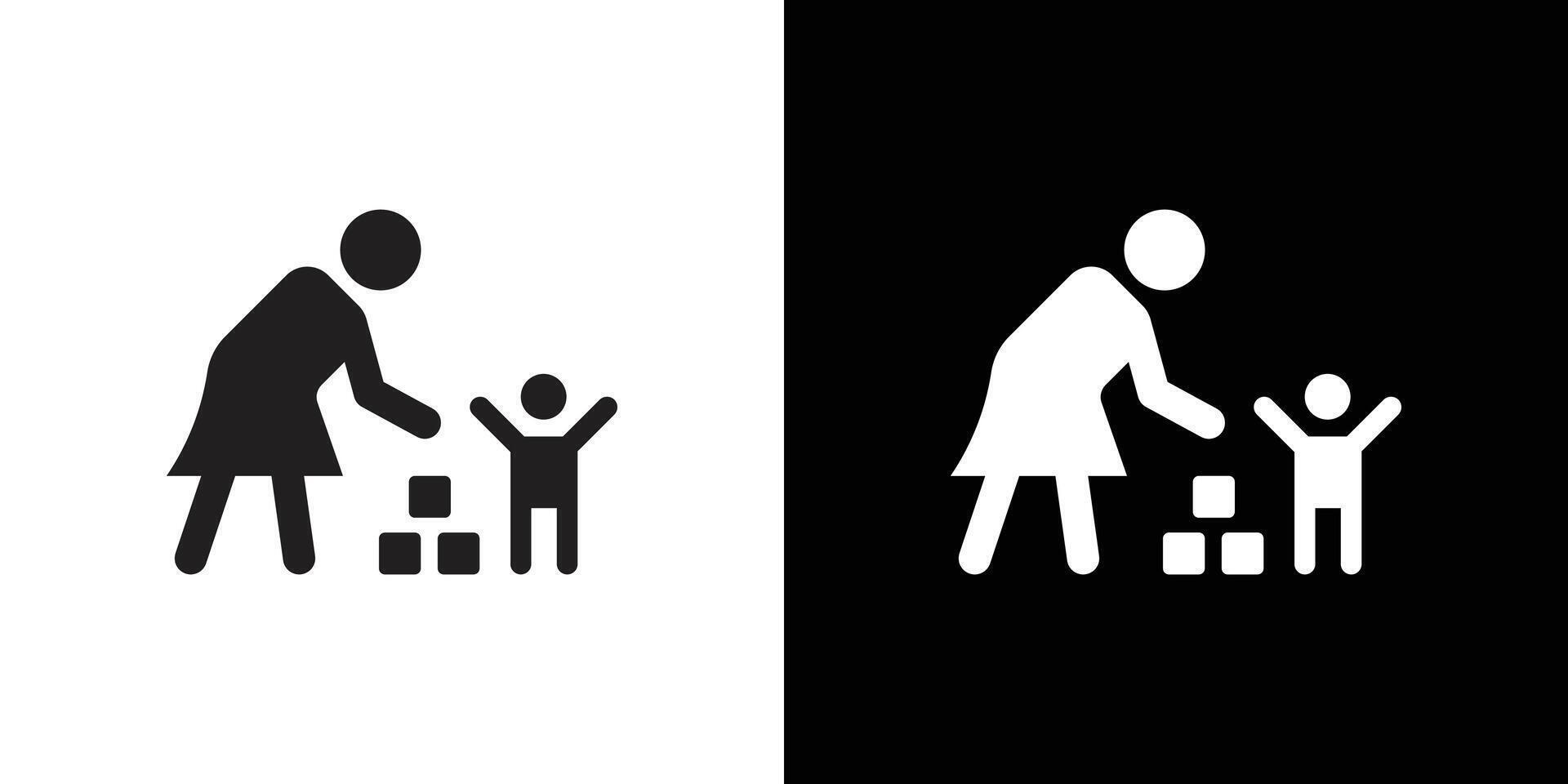 Babysitter icon linear logo isolated vector