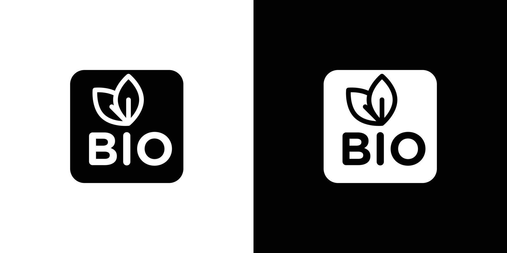 Bio icon linear logo isolated vector