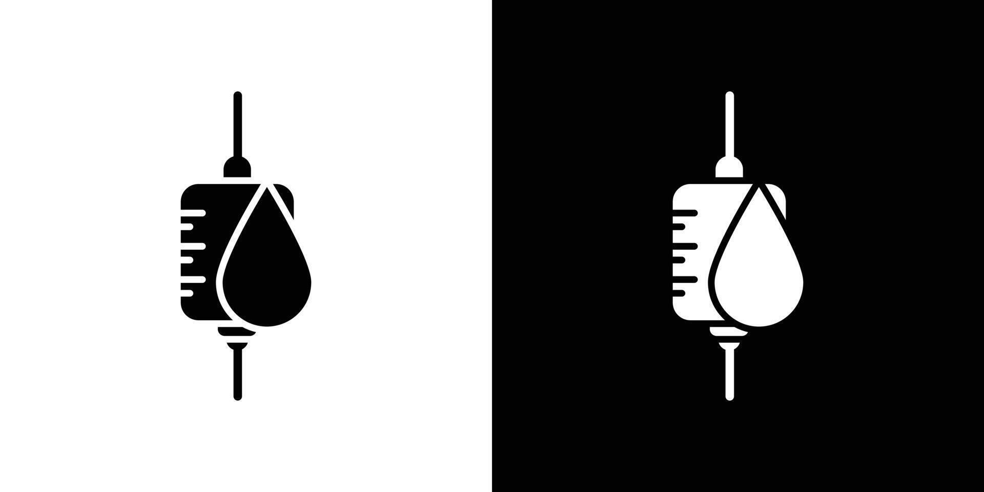 blood bag icon linear logo isolated vector