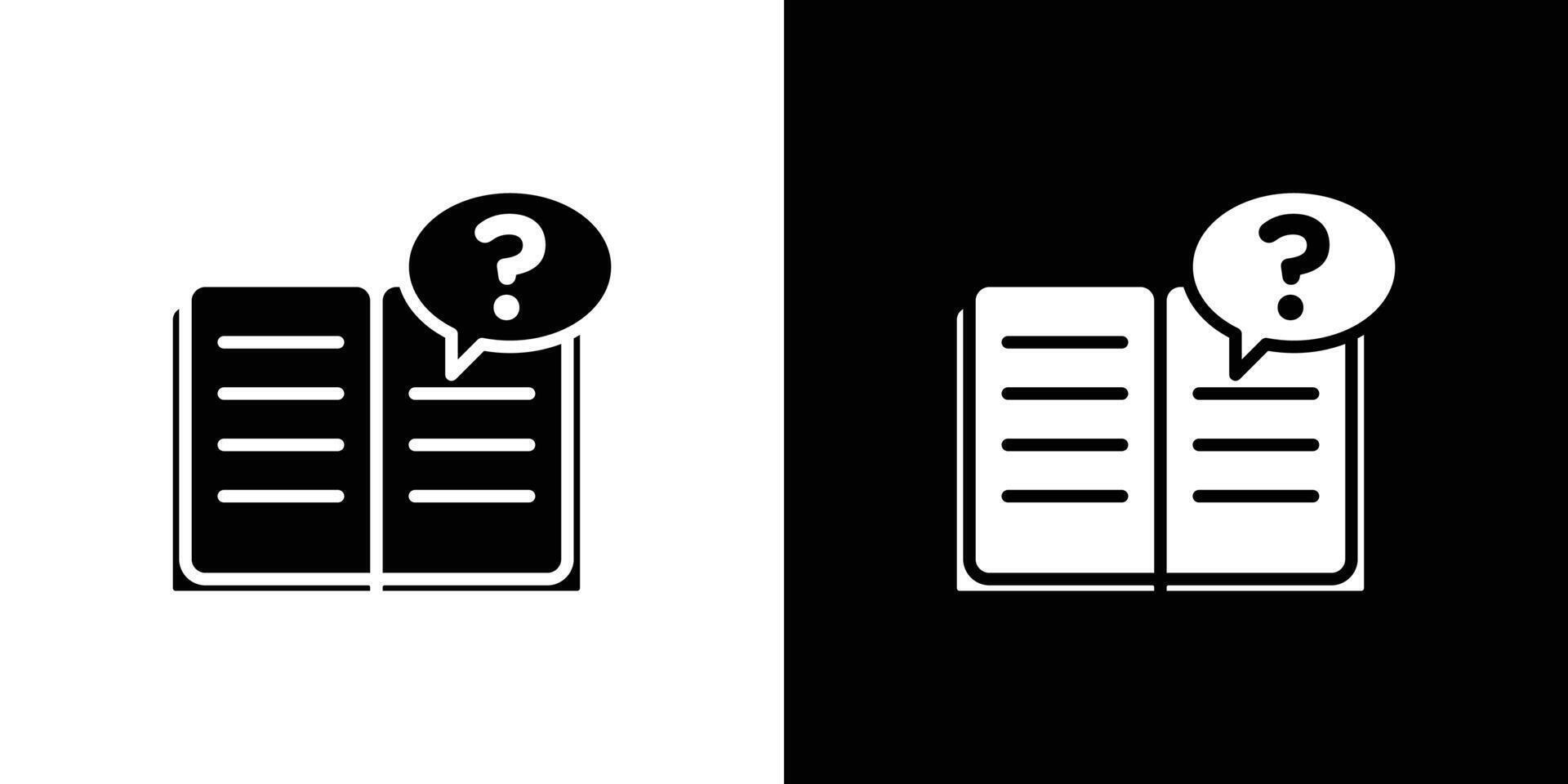 book with question mark icon linear logo isolated vector