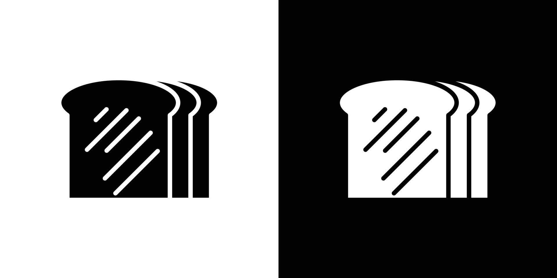 Bread slice icon linear logo isolated vector