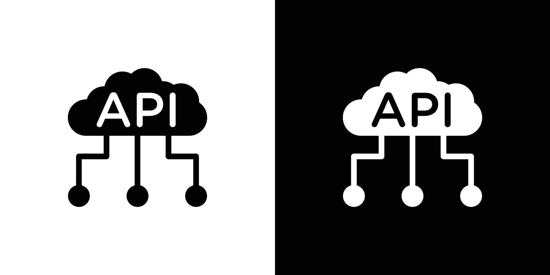 Cloud API icon linear logo isolated vector