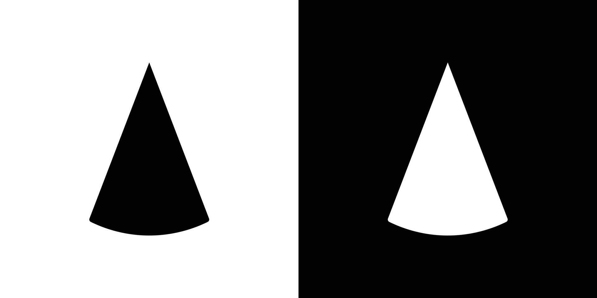 Cone shape 3D icon linear logo isolated vector