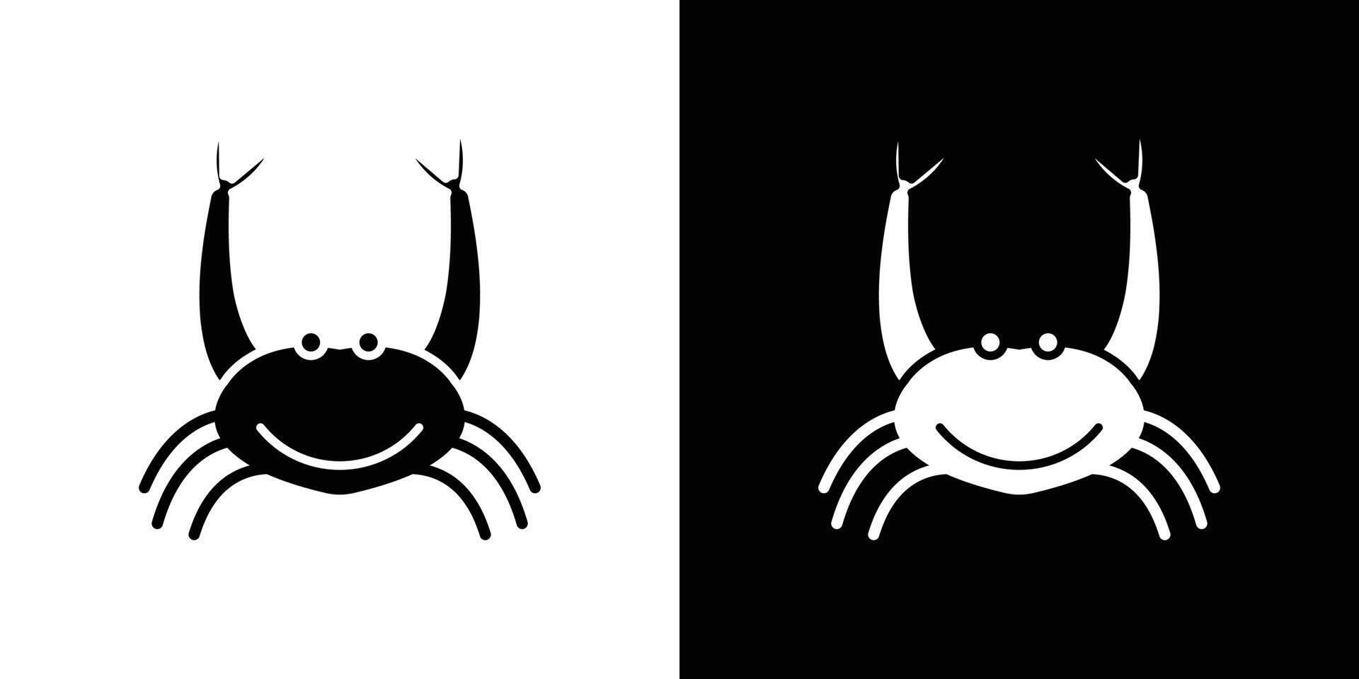Crabs icon linear logo isolated vector