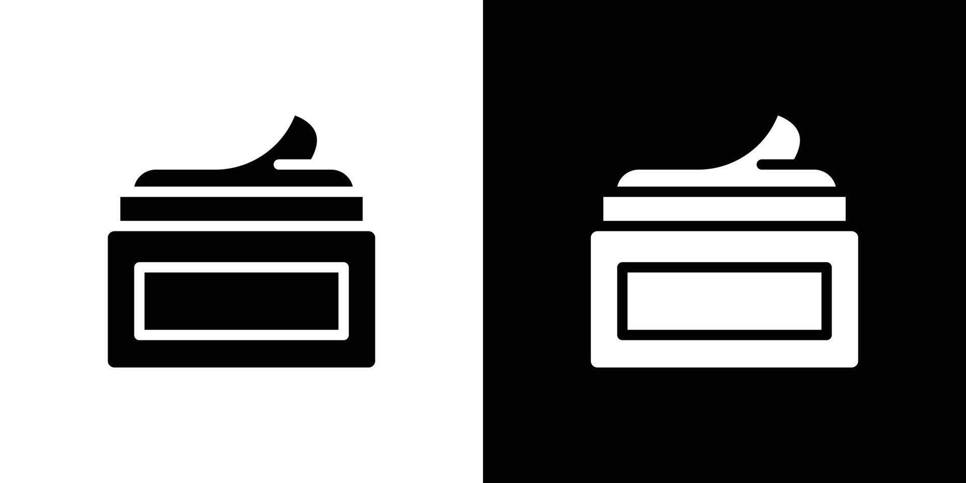 Cream jar icon linear logo isolated vector