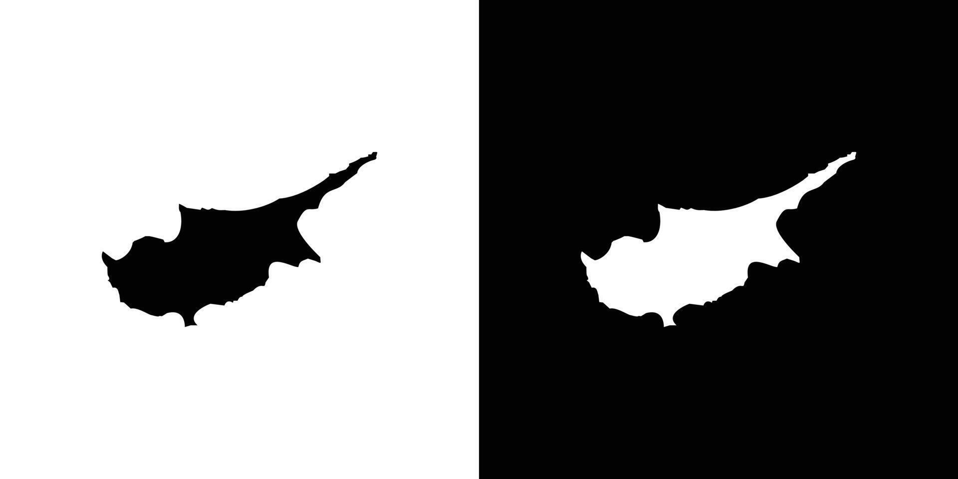 Cyprus map icon linear logo isolated vector