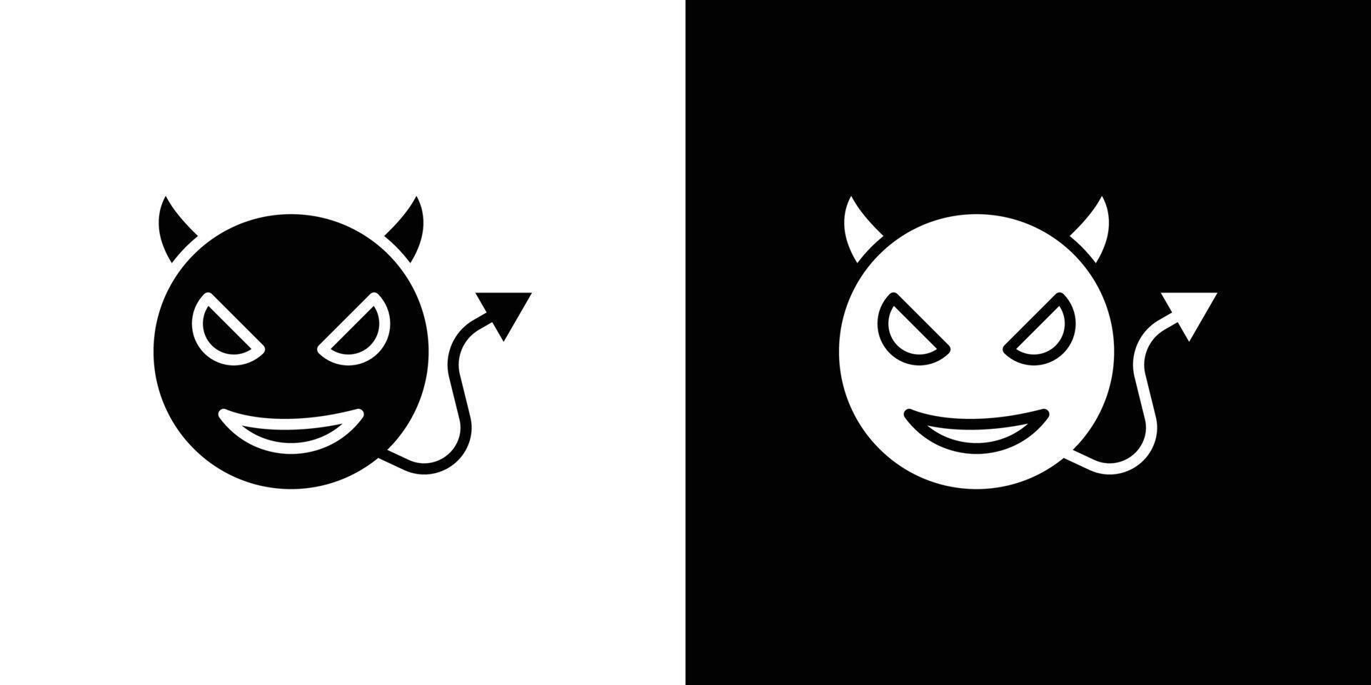 Demon devil icon linear logo isolated vector