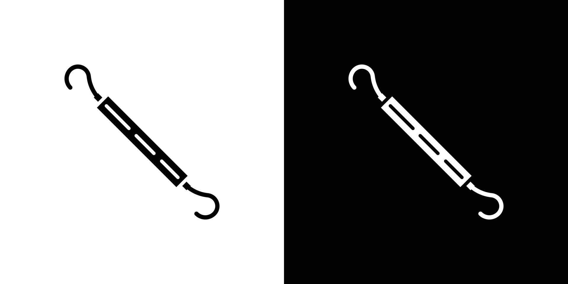 Dental pick icon linear logo isolated vector