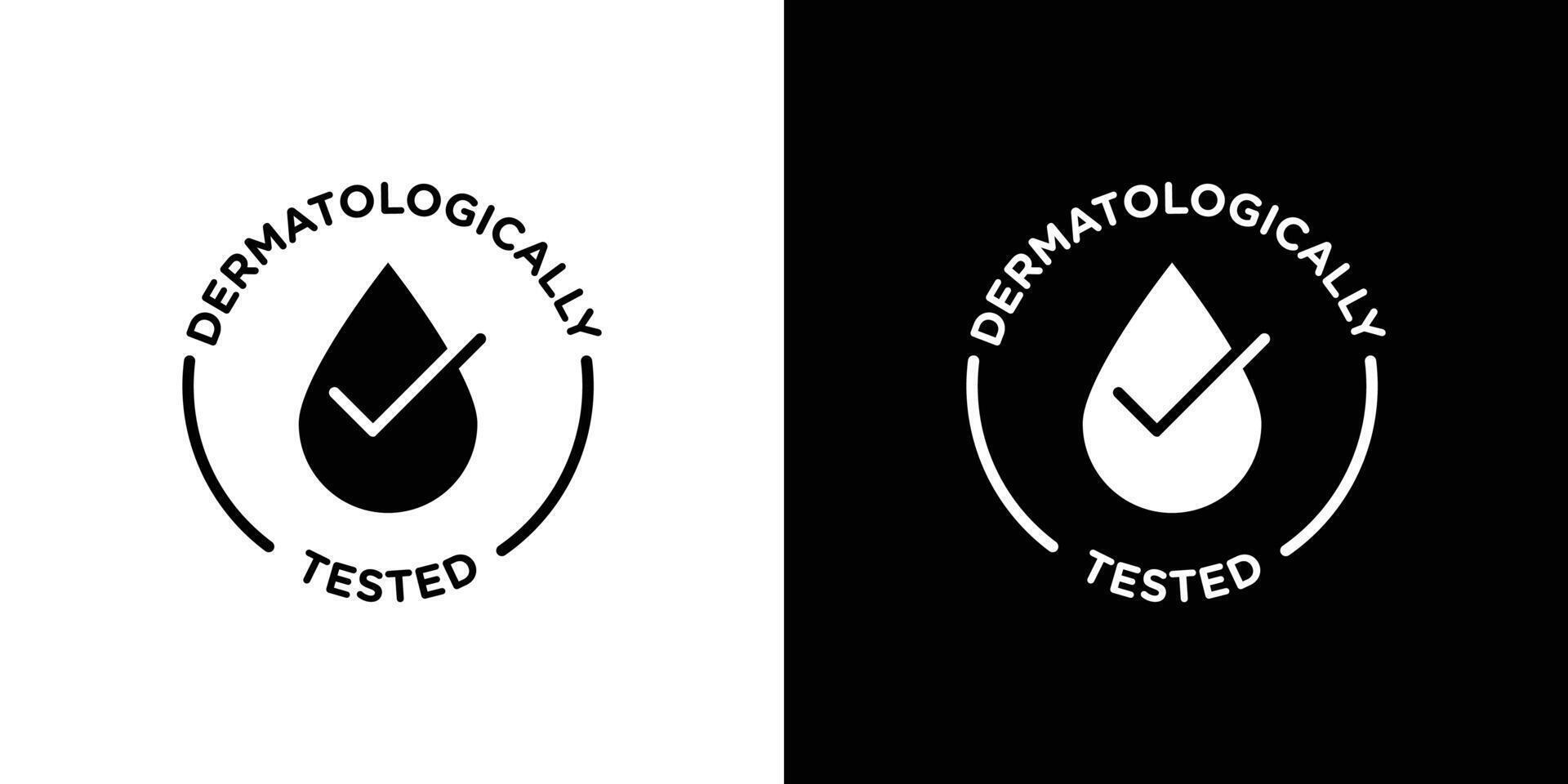 dermatologically tested icon linear logo isolated vector