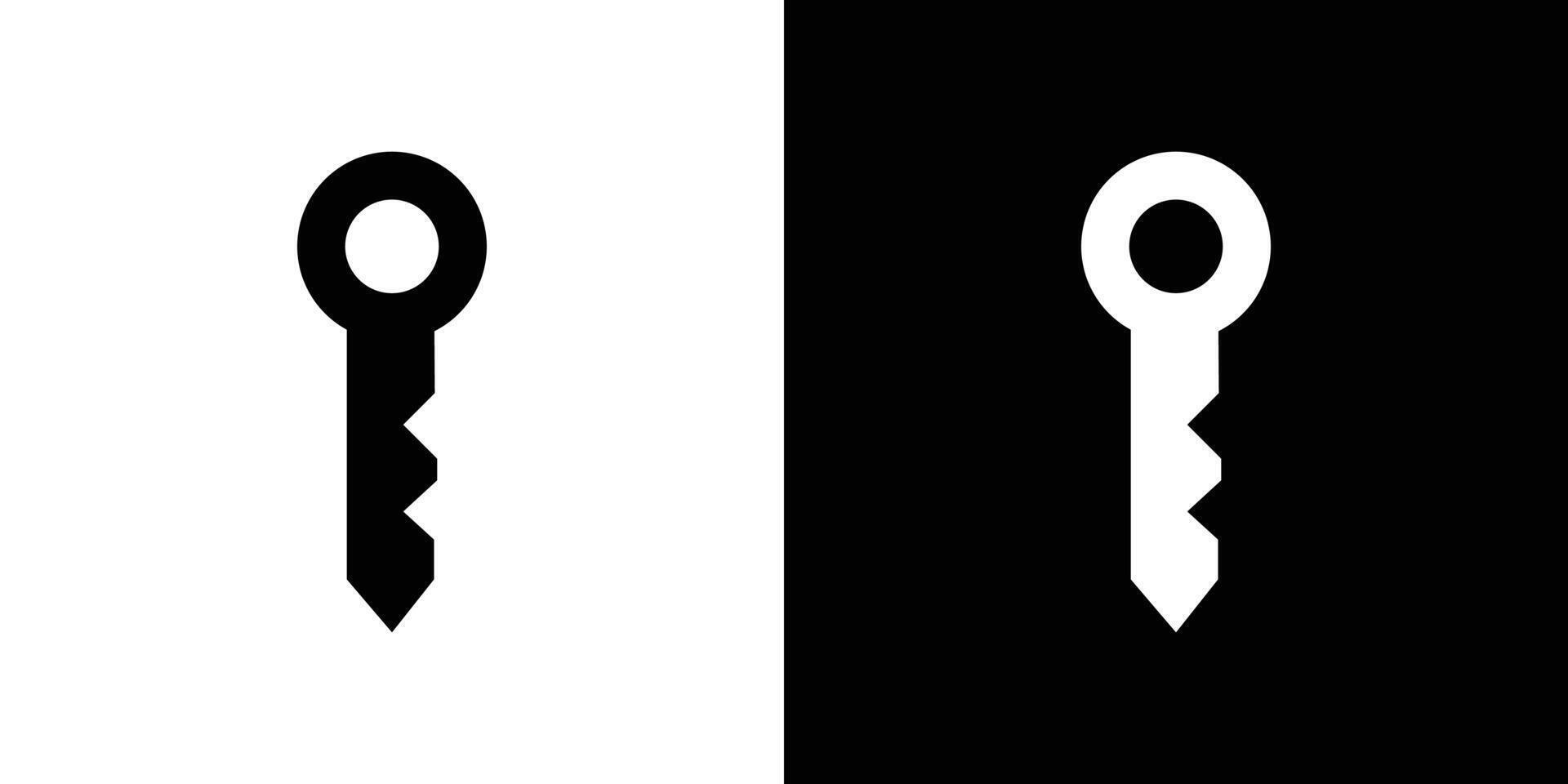 Door key icon linear logo isolated vector