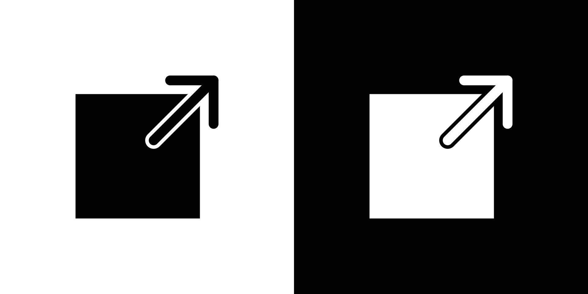 External link icon linear logo isolated vector