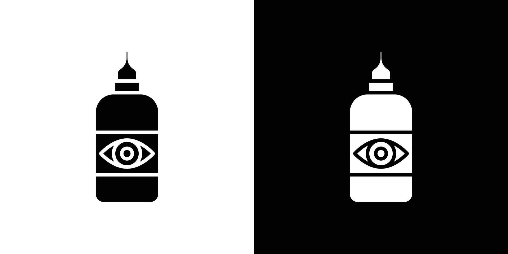 EYE DROP icon linear logo isolated vector