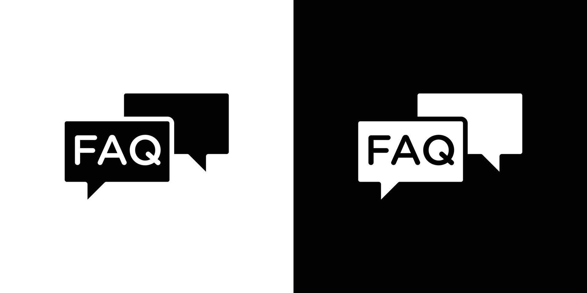 FAQ icon linear logo isolated vector