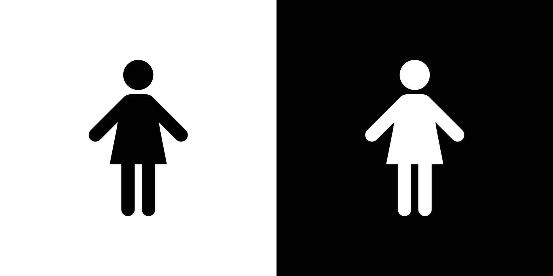 Female icon linear logo isolated vector
