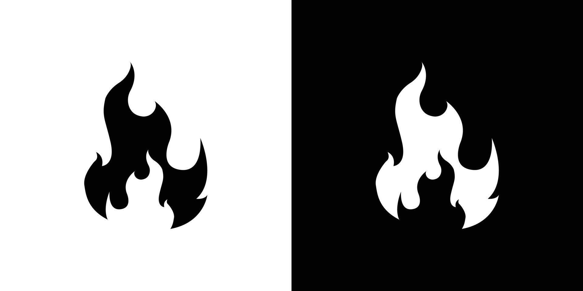 Fire flame icon linear logo isolated vector