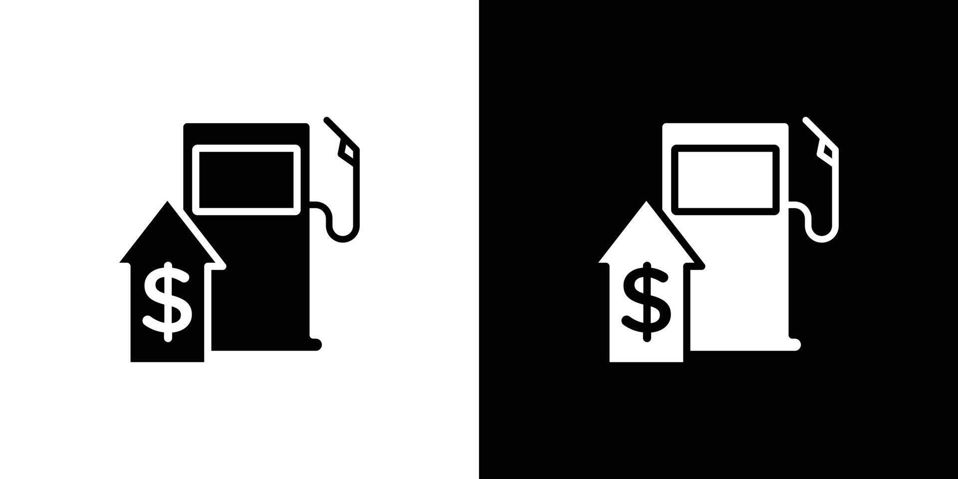 Fuel price increase icon linear logo isolated vector