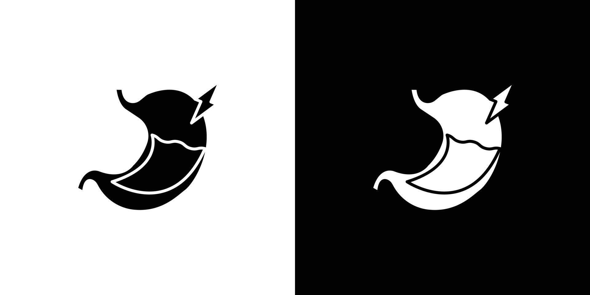 Gastritis icon linear logo isolated vector