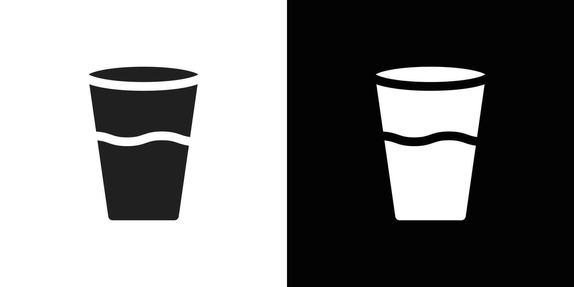 Glass of water icon linear logo isolated vector