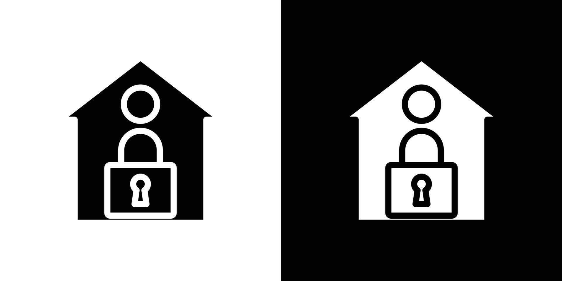 Home security icon linear logo isolated vector