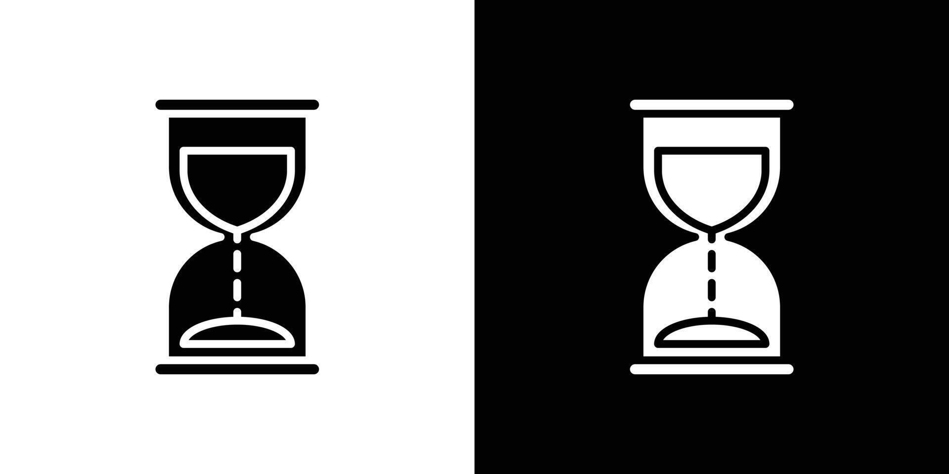 Hourglass icon linear logo isolated vector