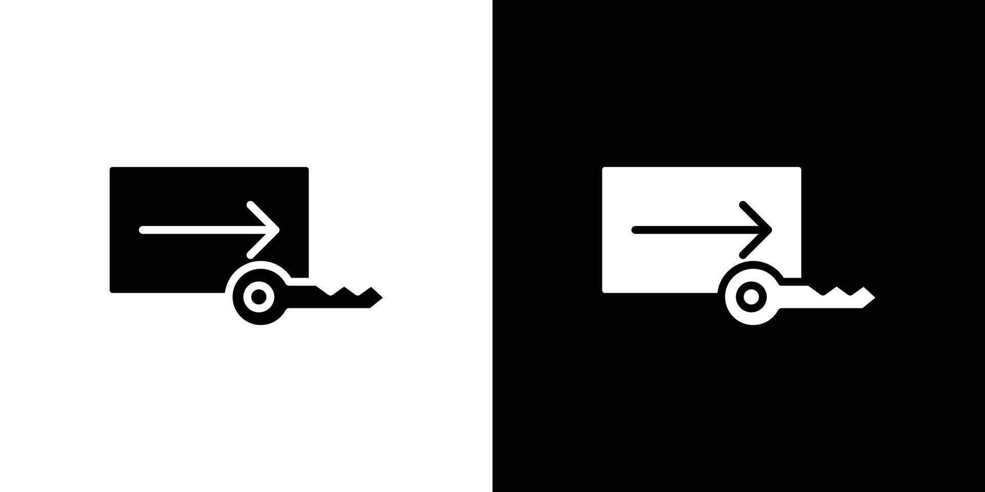 Keycard access icon linear logo isolated vector