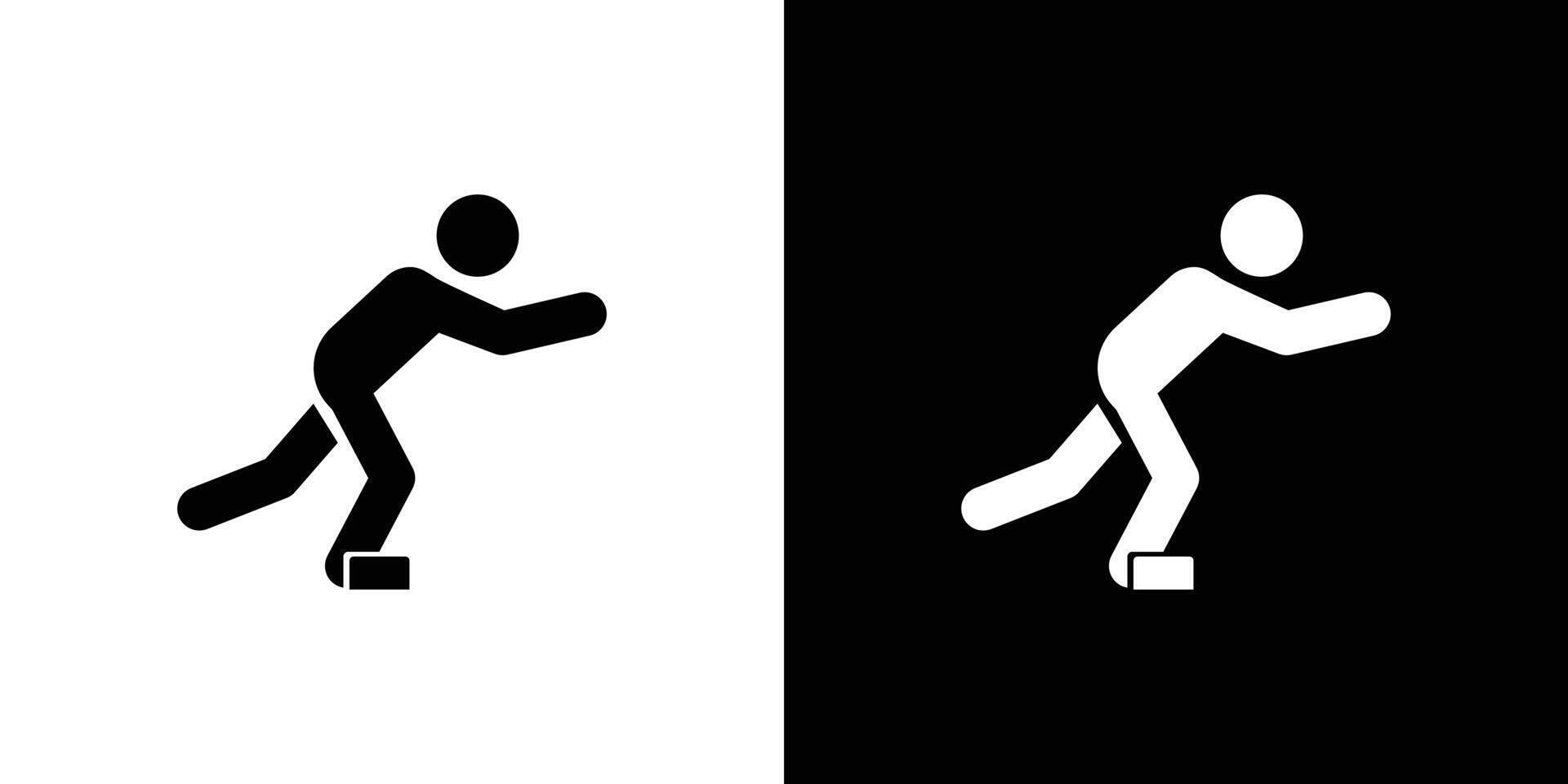 Man tripping icon linear logo isolated vector