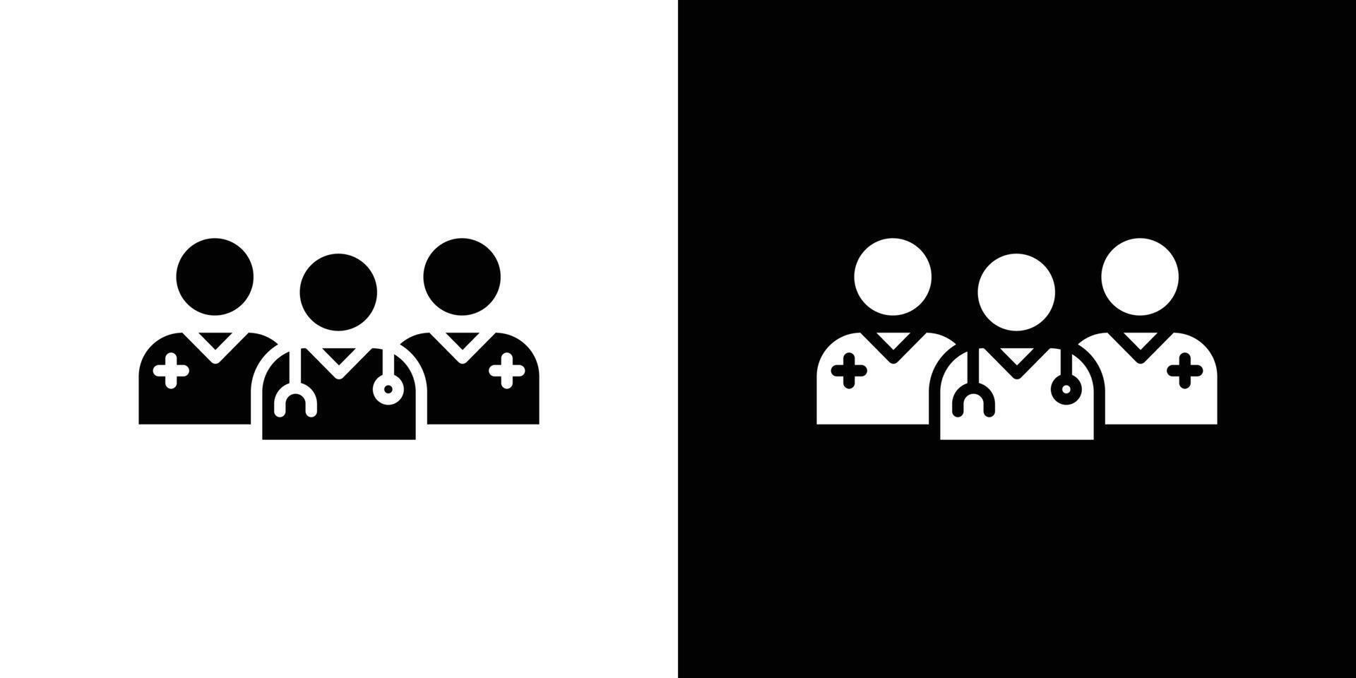 Medical team icon linear logo isolated vector