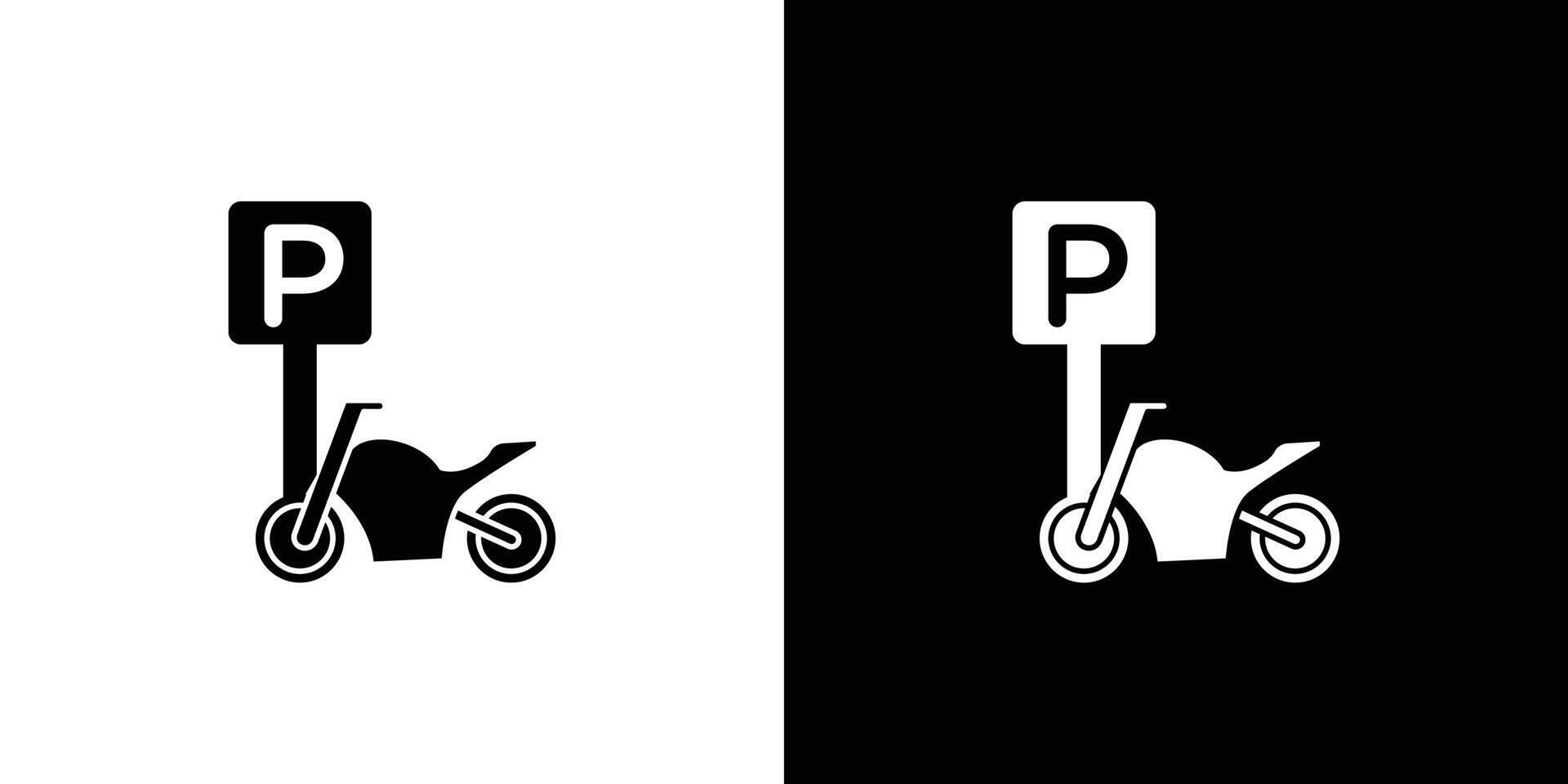 motorbike parking icon linear logo isolated vector