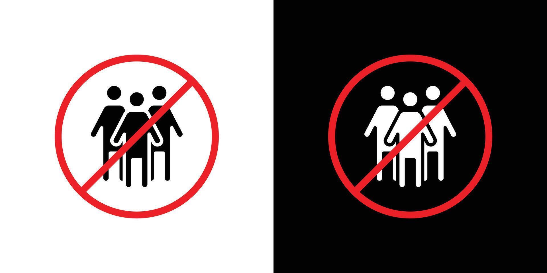 No gathering icon linear logo isolated vector