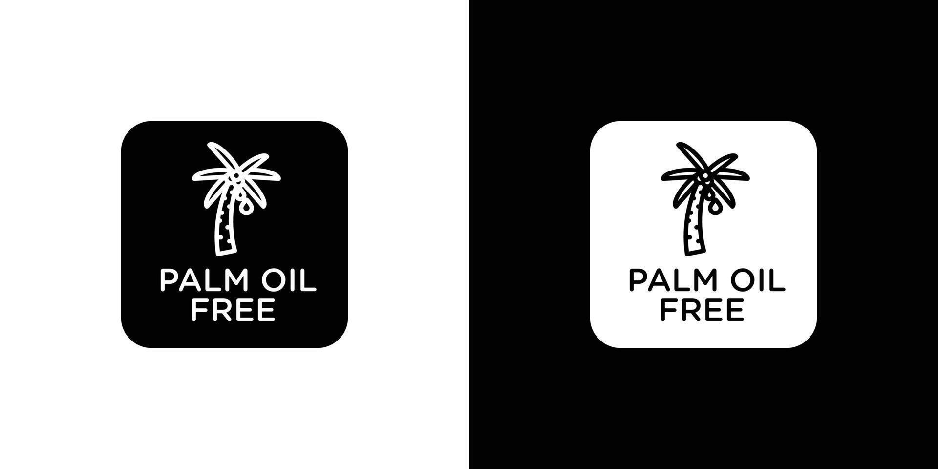 Palm oil free icon linear logo isolated vector