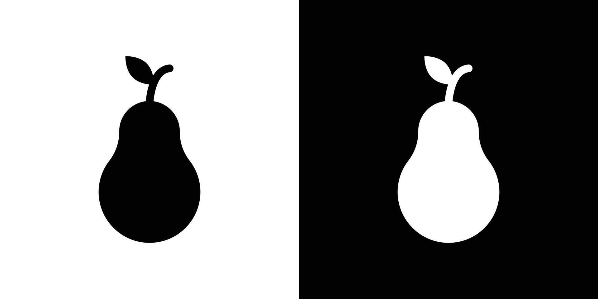 Pear icon linear logo isolated vector