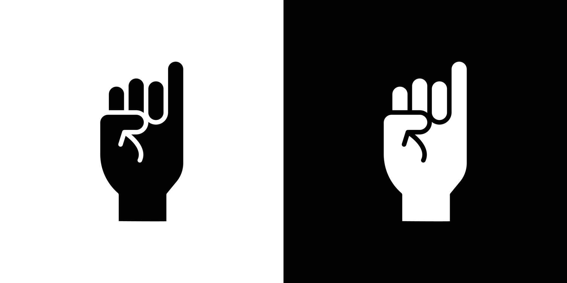 Pinky finger icon linear logo isolated vector