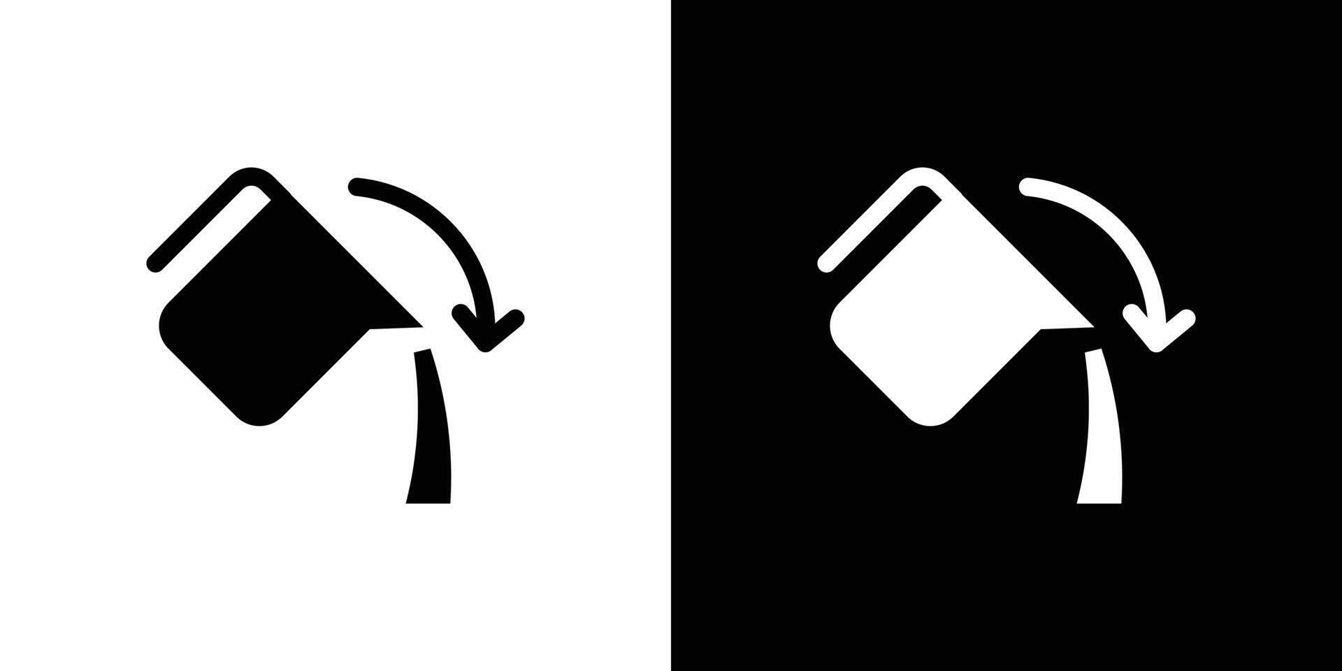 Pouring icon linear logo isolated vector