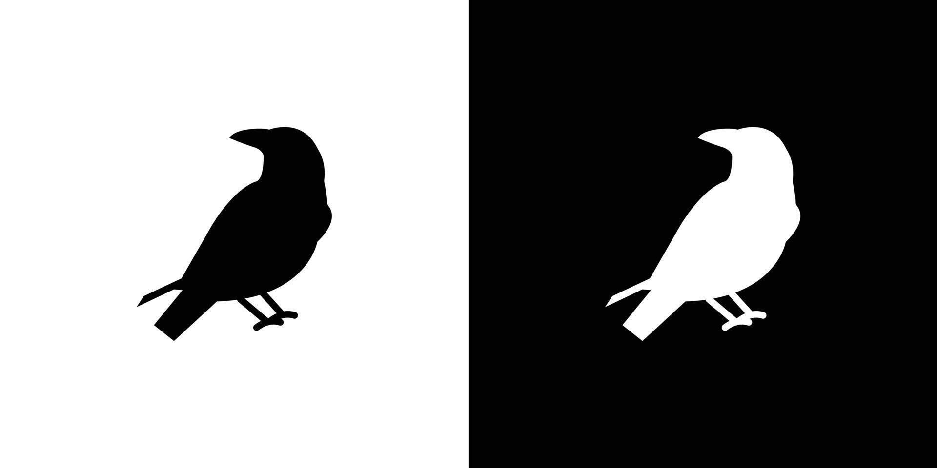 raven icon linear logo isolated vector