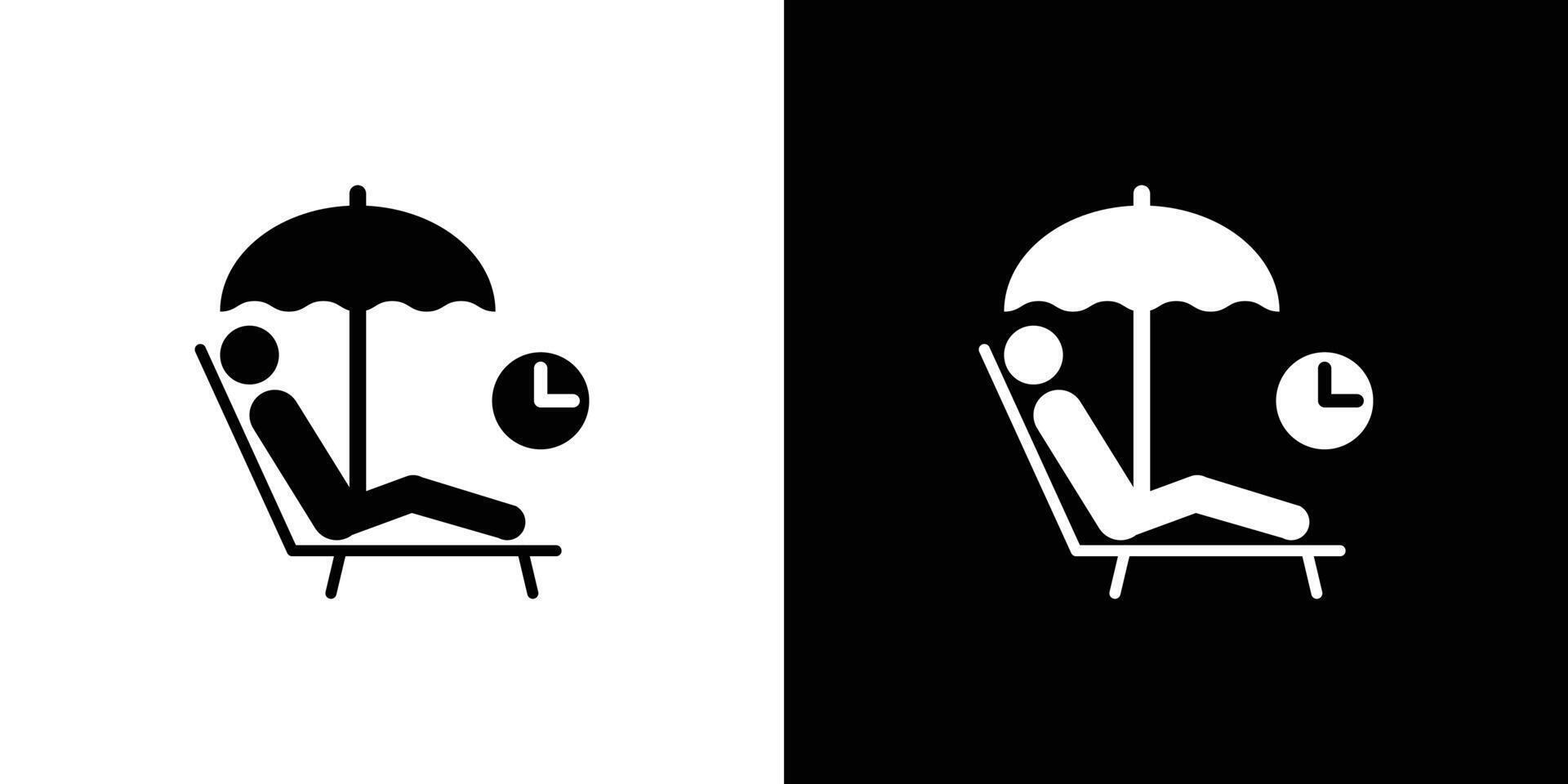Relaxation icon linear logo isolated vector