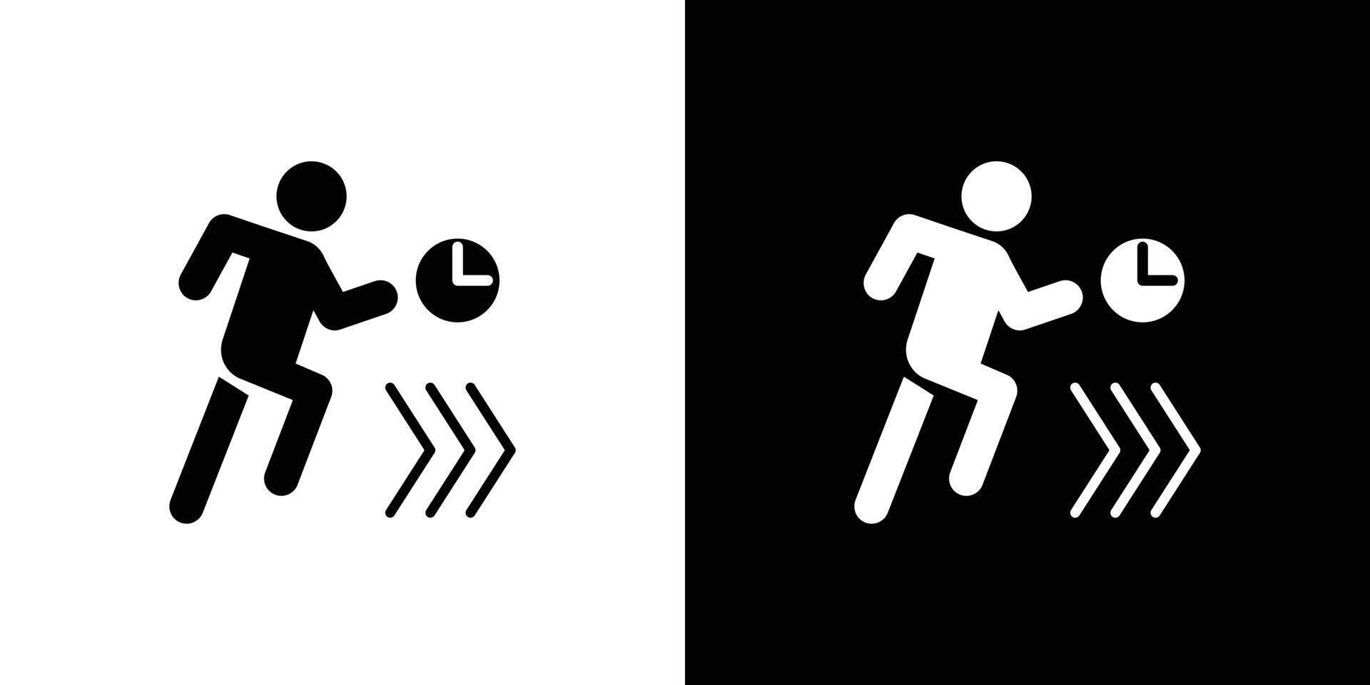 running Speed icon linear logo isolated vector