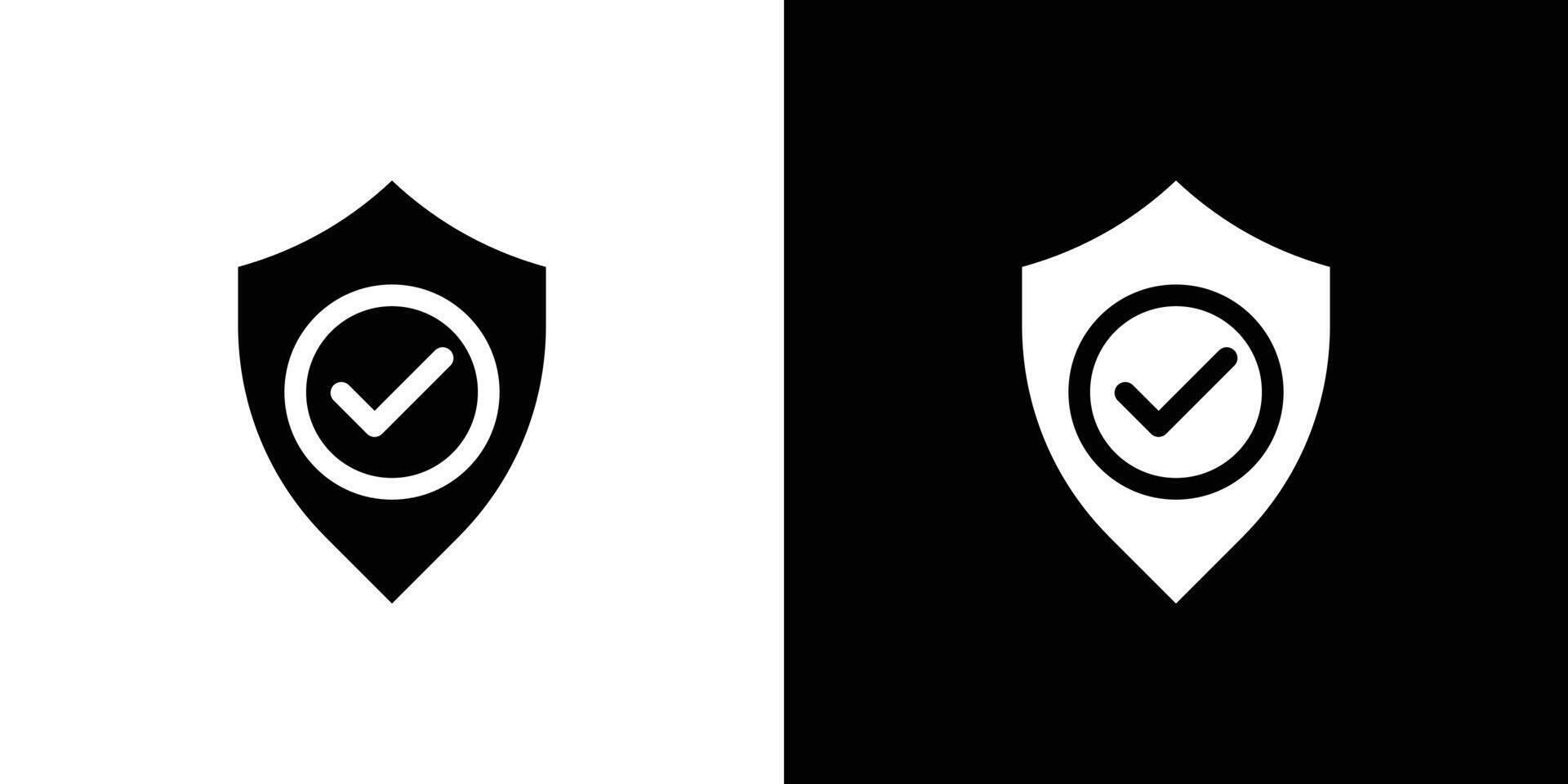 Shield icon linear logo isolated vector