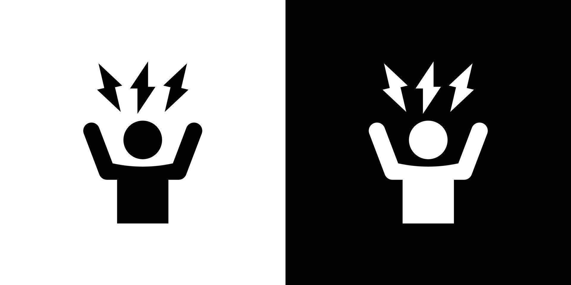Stress icon linear logo isolated vector